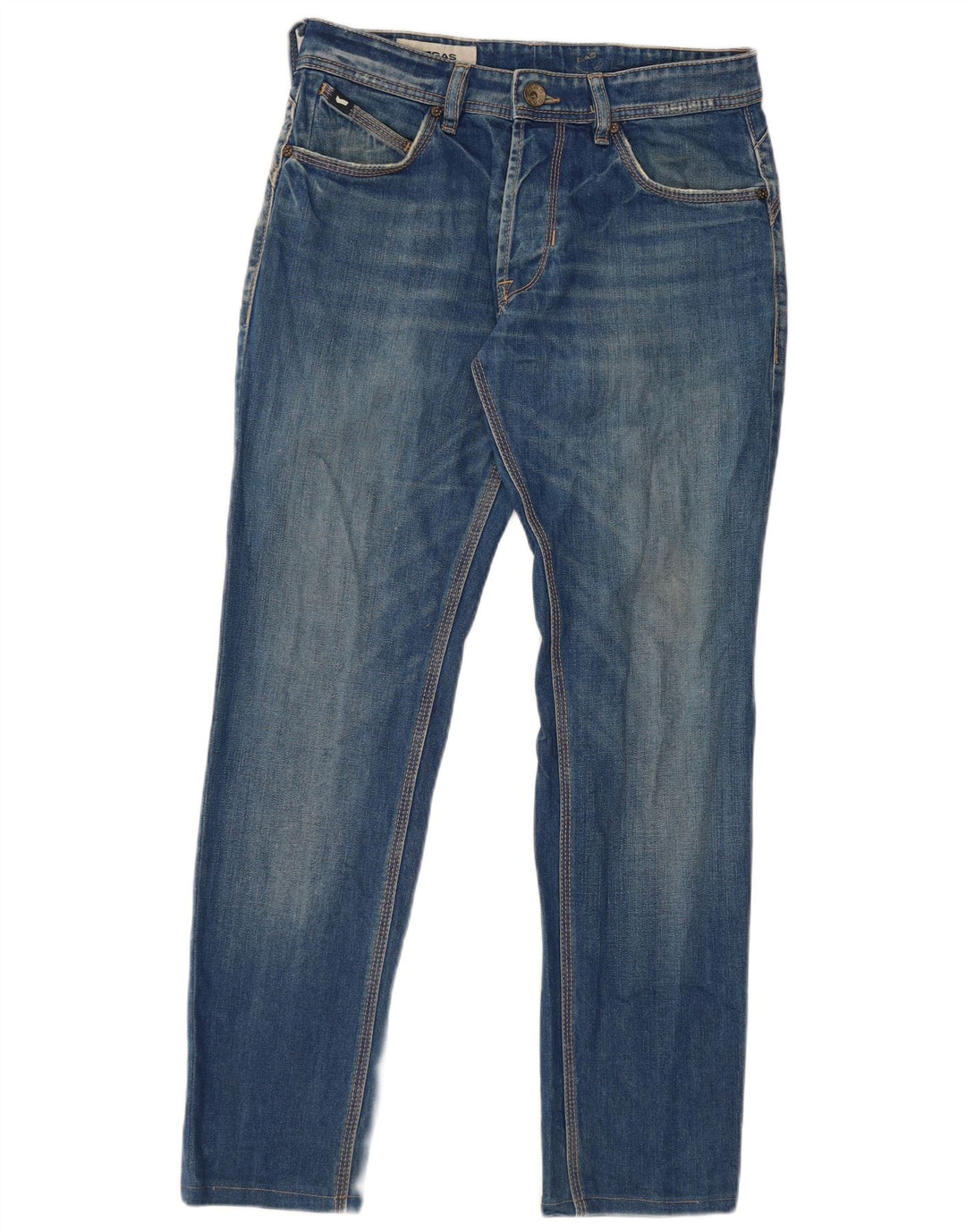 GAS Jean Slim Femme W32 L29 Bleu Coton