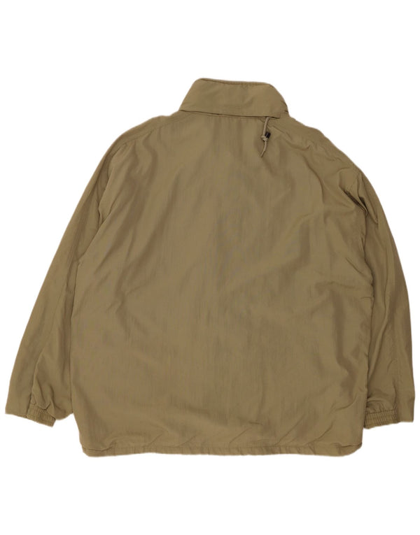 Diadora Veste de pluie à capuche coupe ample pour homme UK 40 Large Beige Polyamide