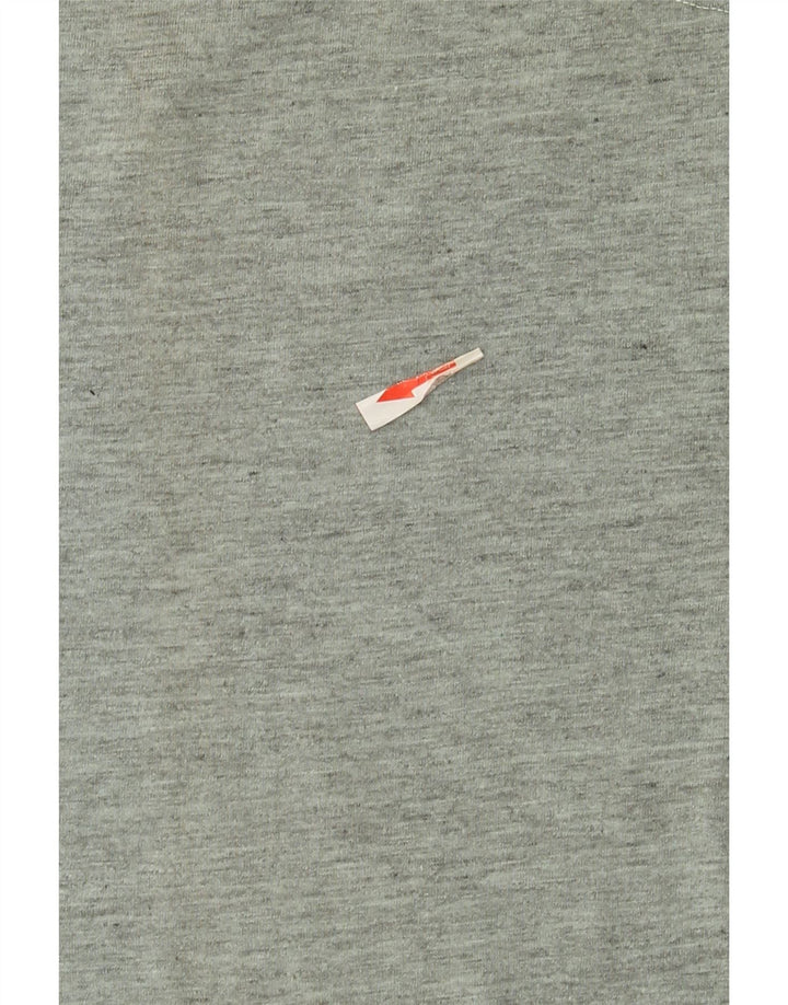 vintage Mens T-Shirt Top Grand Gris Moucheté