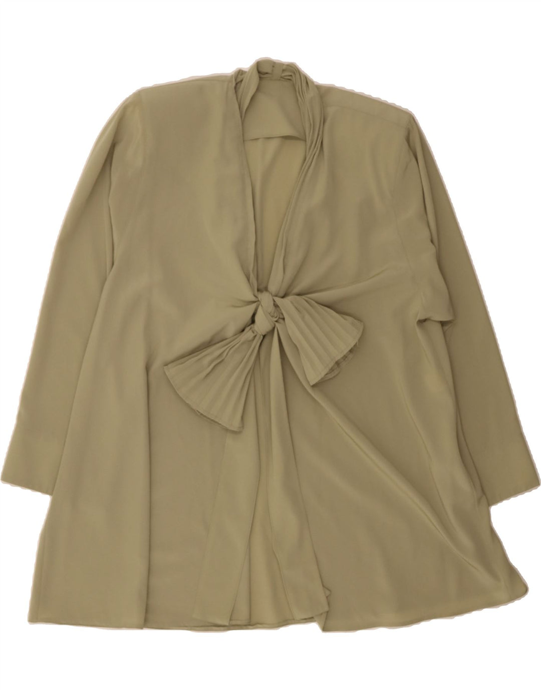 VINTAGE Womens Longline Cardigan Top UK 20 2XL Beige Polyester Vintage Vintage and Second-Hand Vintage from Messina Hembry 