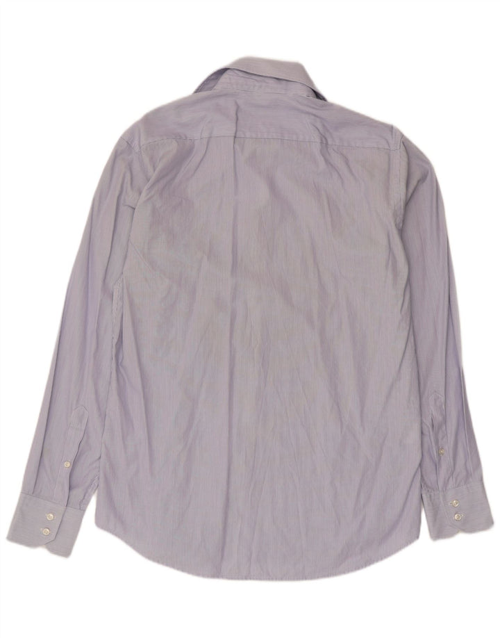 Hugo Boss Chemise coupe régulière pour homme Taille 39 15 1/2 Bleu moyen à fines rayures