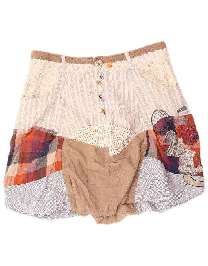 DESIGUAL Jupe Bubble Femme EU 36 Small W30 Patchwork Multicolore