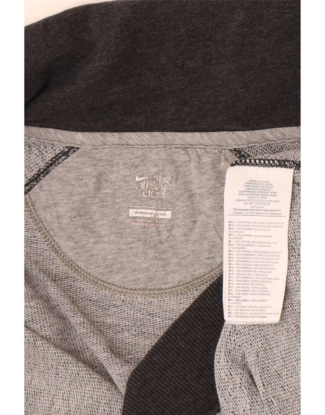 Nike Veste de survêtement pour femme UK 16 Large Gris Coton