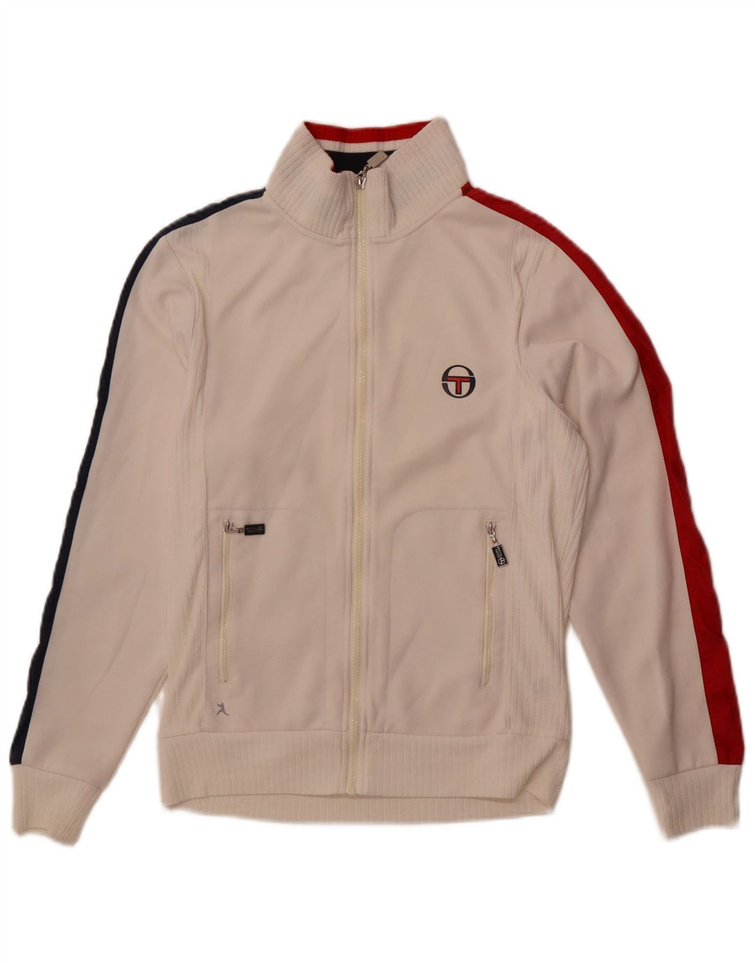 Sergio Tacchini Veste de survêtement pour homme Petit Blanc Colorblock Polyester