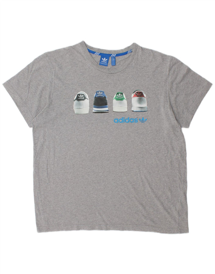 ADIDAS T-Shirt Graphique Homme XL Gris