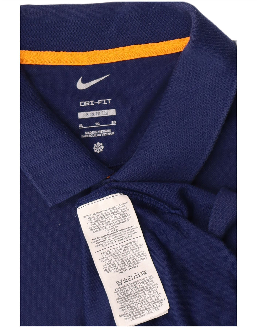NIKE Hommes Dri Fit Slim Fit T-Shirt Top XL Bleu Coton