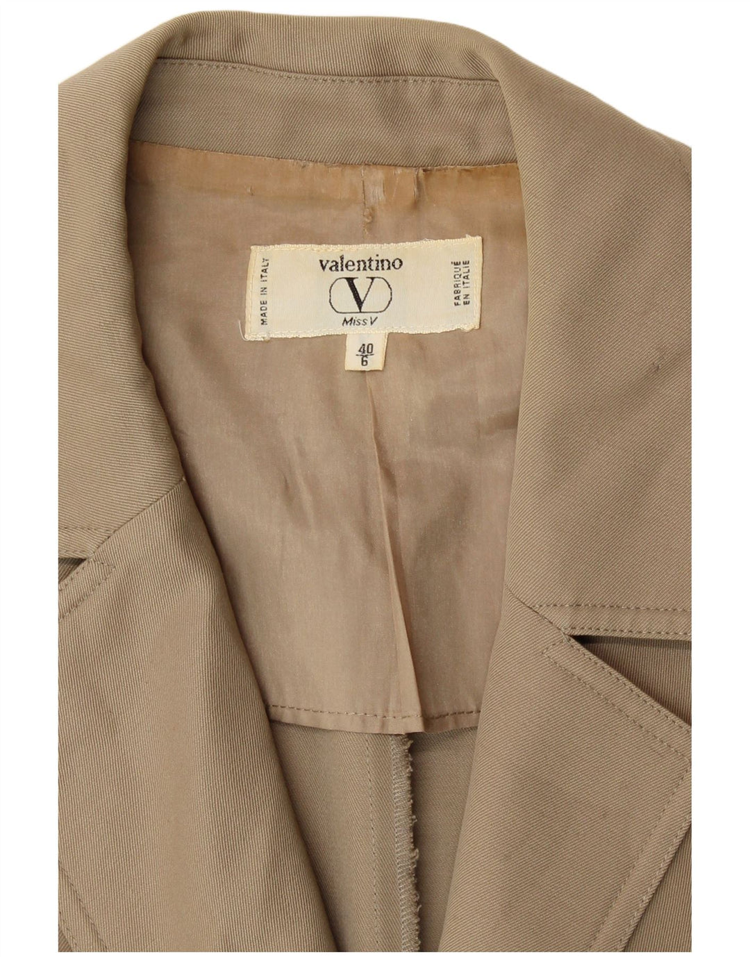 Valentino Femme Miss V Veste Blazer Oversize IT 40 Petit Beige