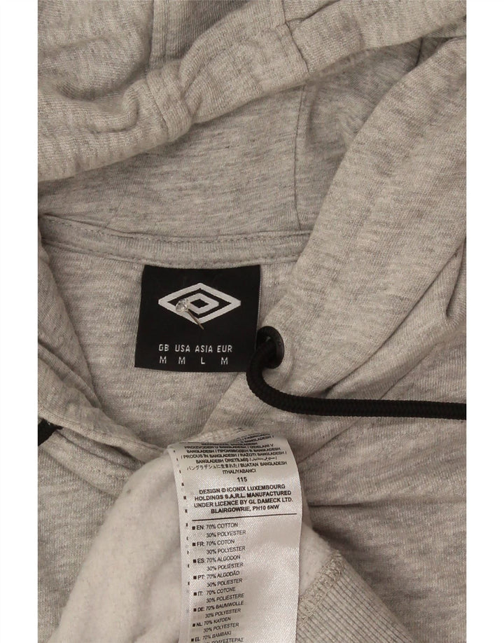 Umbro Pull à Capuche Graphique Homme Gris Moyen Coton
