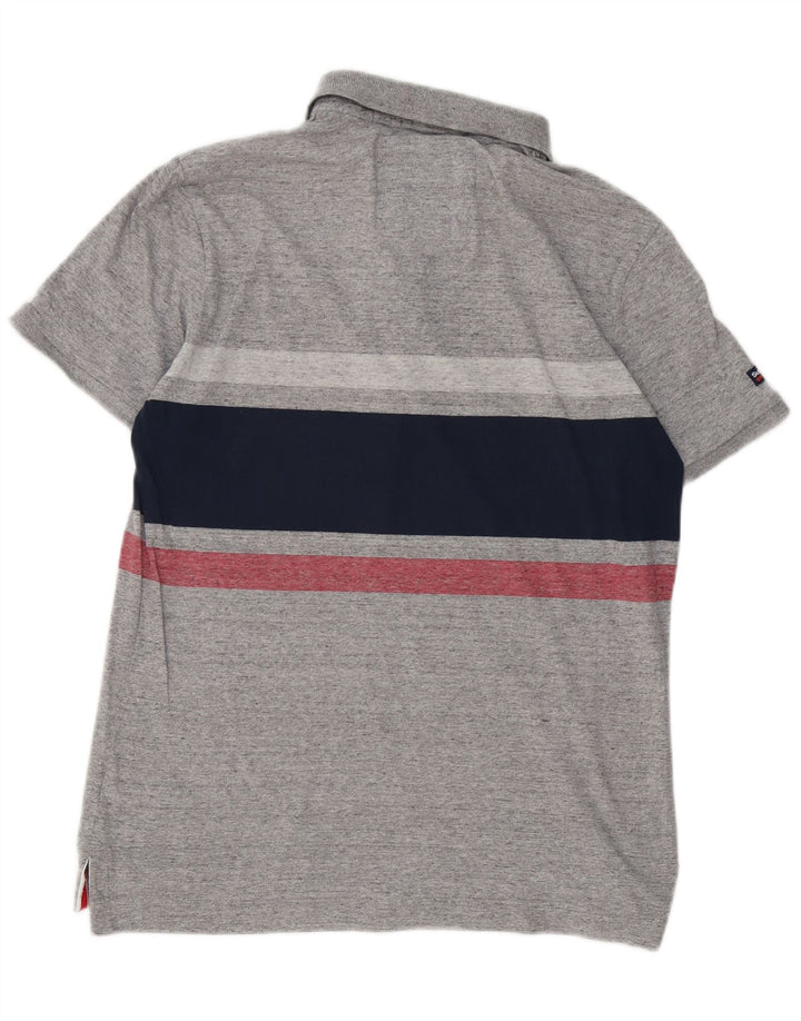 Superdry Polo Homme Large Gris Rayé Coton