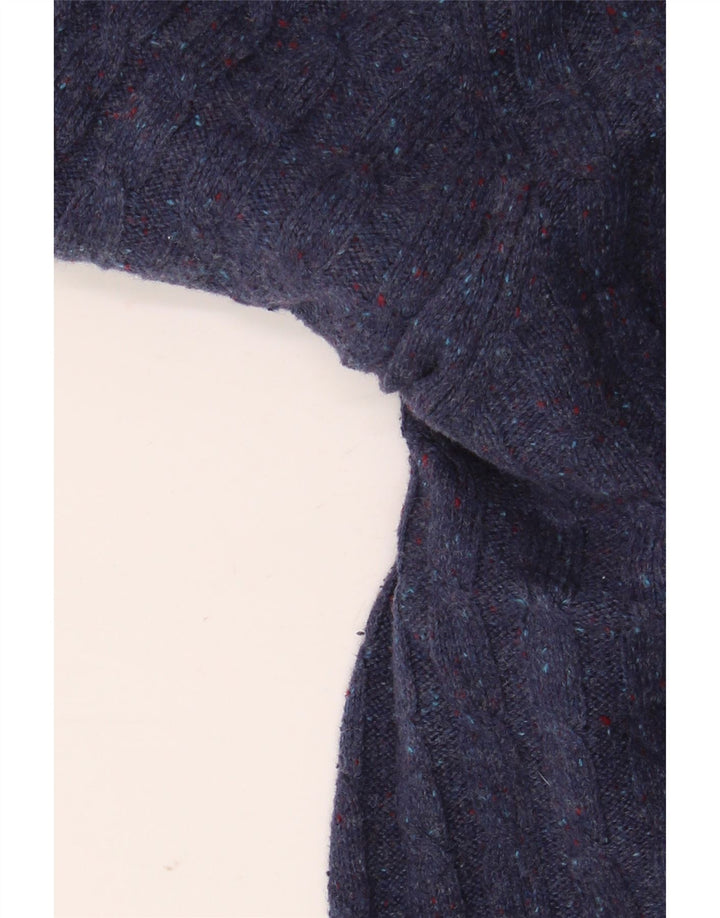 JACK WILLS Pull à col rond pour homme, grand, bleu marine moucheté