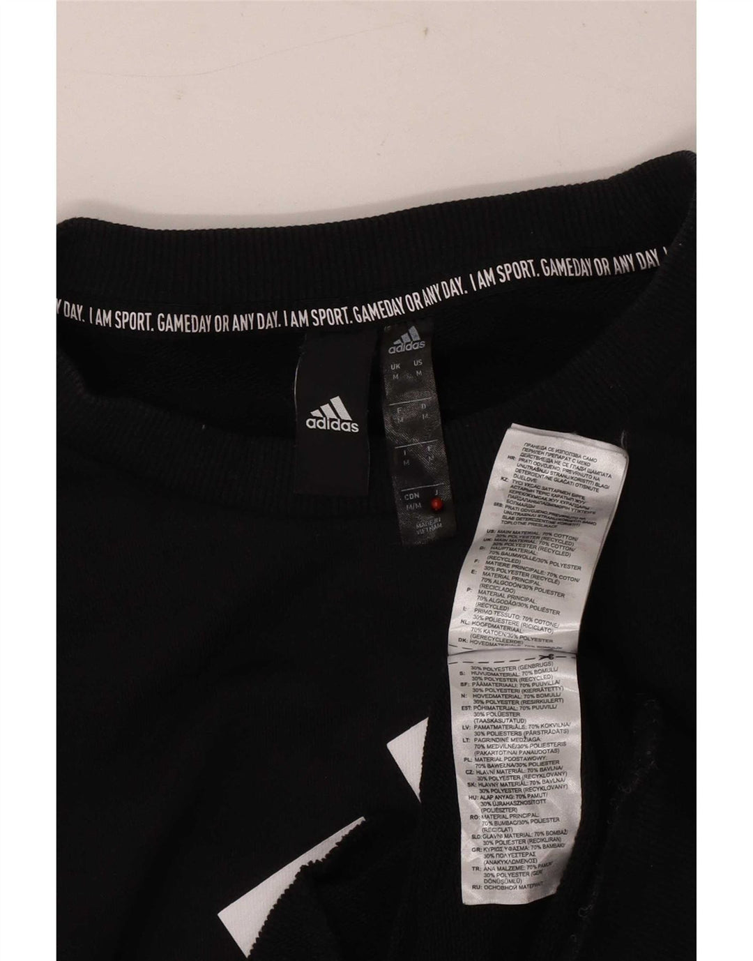 Adidas Sweat-shirt graphique pour homme en coton noir moyen