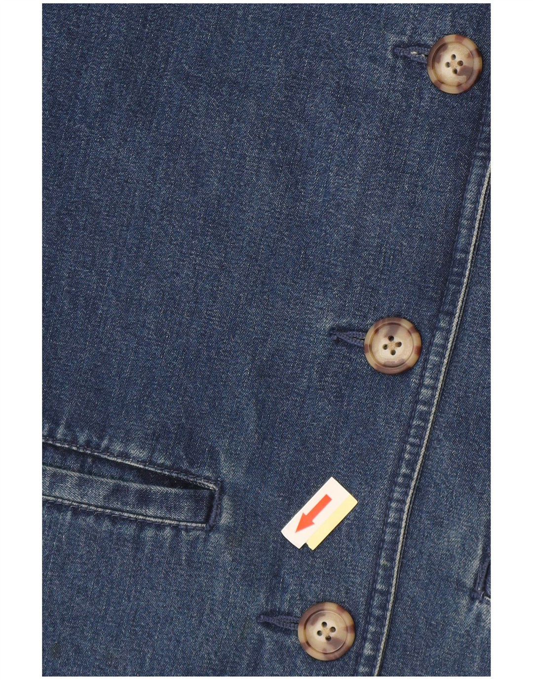 EDDIE BAUER Veste en jean surdimensionnée pour femme UK 10 Petit coton bleu