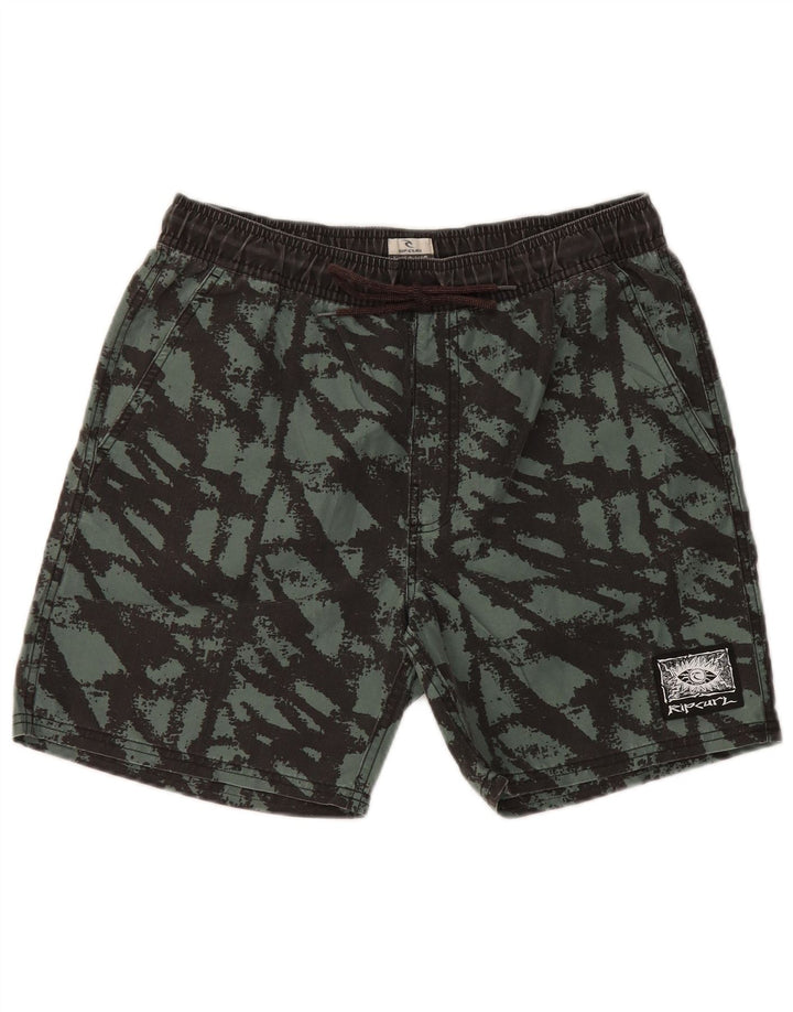 RIP CURL Short de Bain à Motif Abstrait pour Homme Petit Polyester Vert