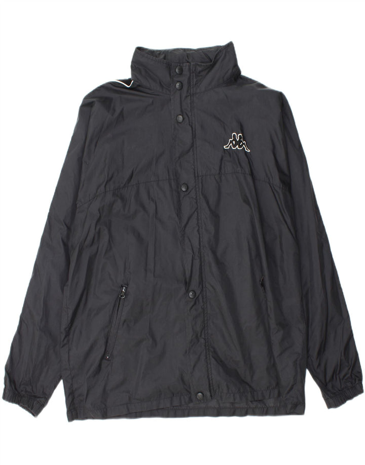 KAPPA Veste coupe-vent graphique pour homme UK 42 XL Nylon noir