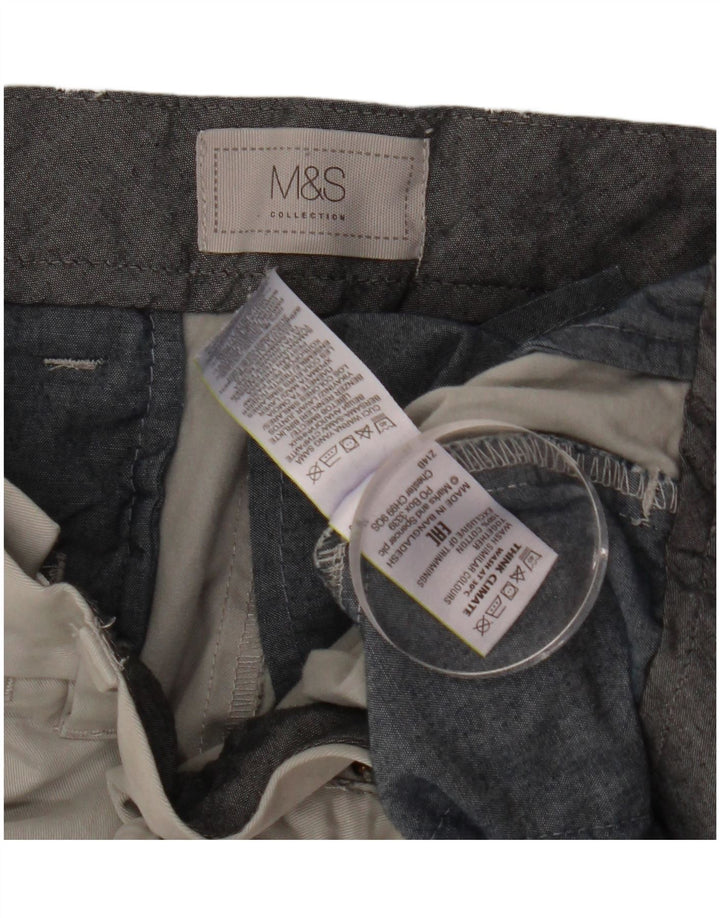 Marks & Spencer Short Chino Homme W34 Grand Gris Coton
