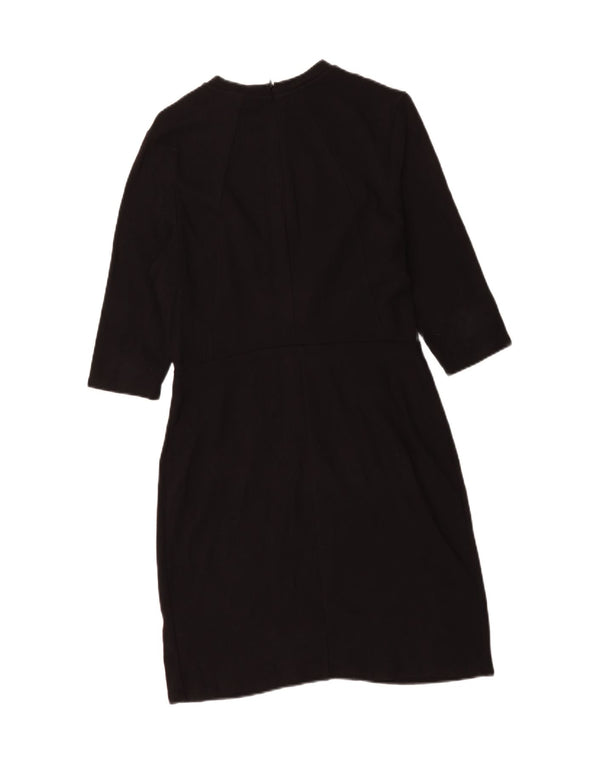 Topshop Robe fourreau à manches 3/4 pour femme UK 44 Large Noir Viscose