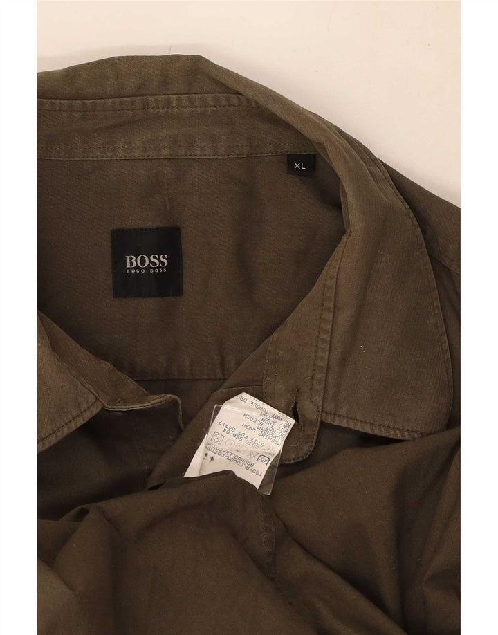 Hugo Boss Chemise Homme XL Kaki Coton