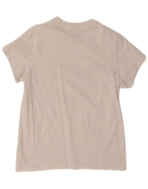 Adidas T-shirt graphique pour femme UK 8 Petit coton blanc