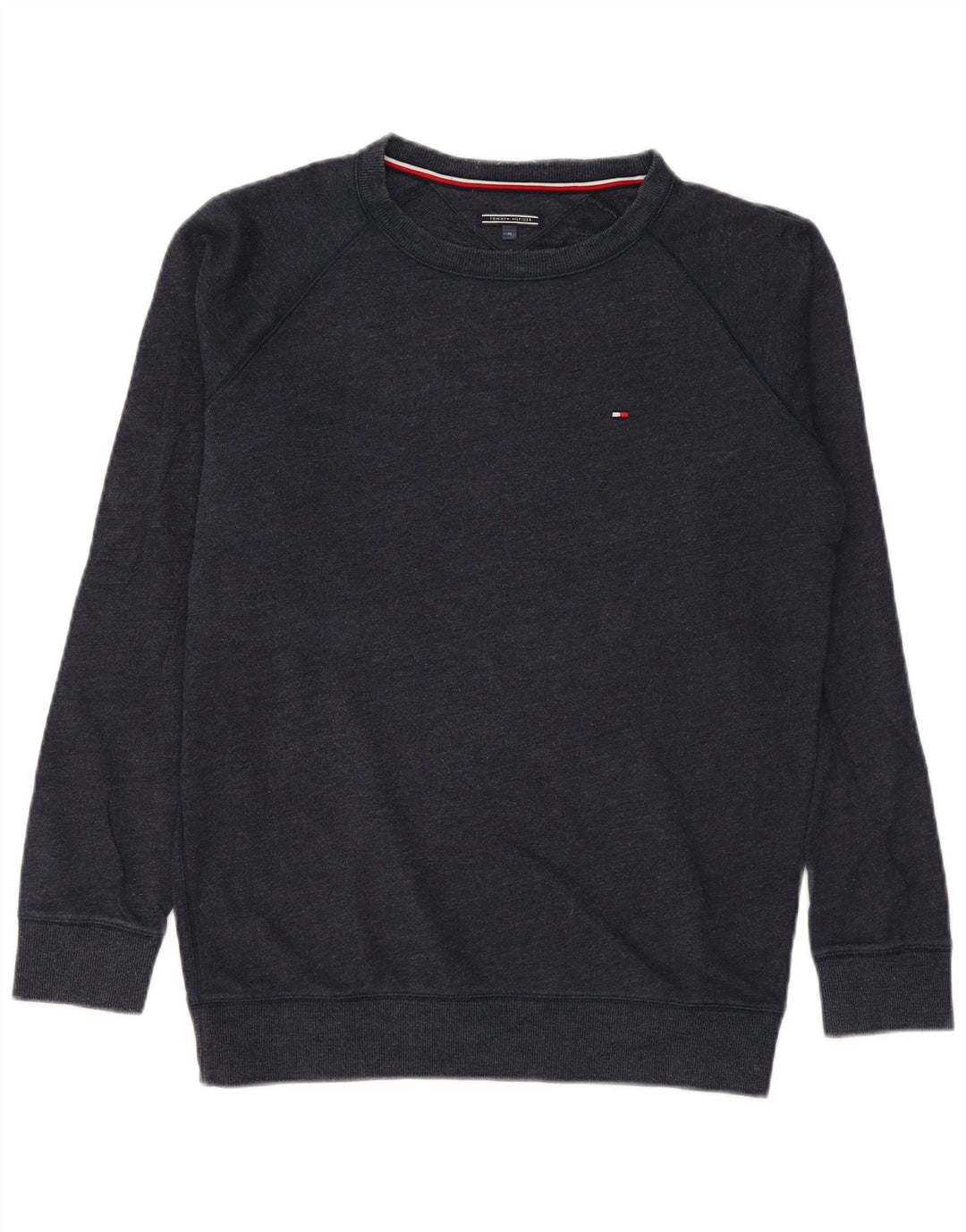 Tommy Hilfiger Sweat-shirt coupe classique pour homme en coton bleu marine moyen