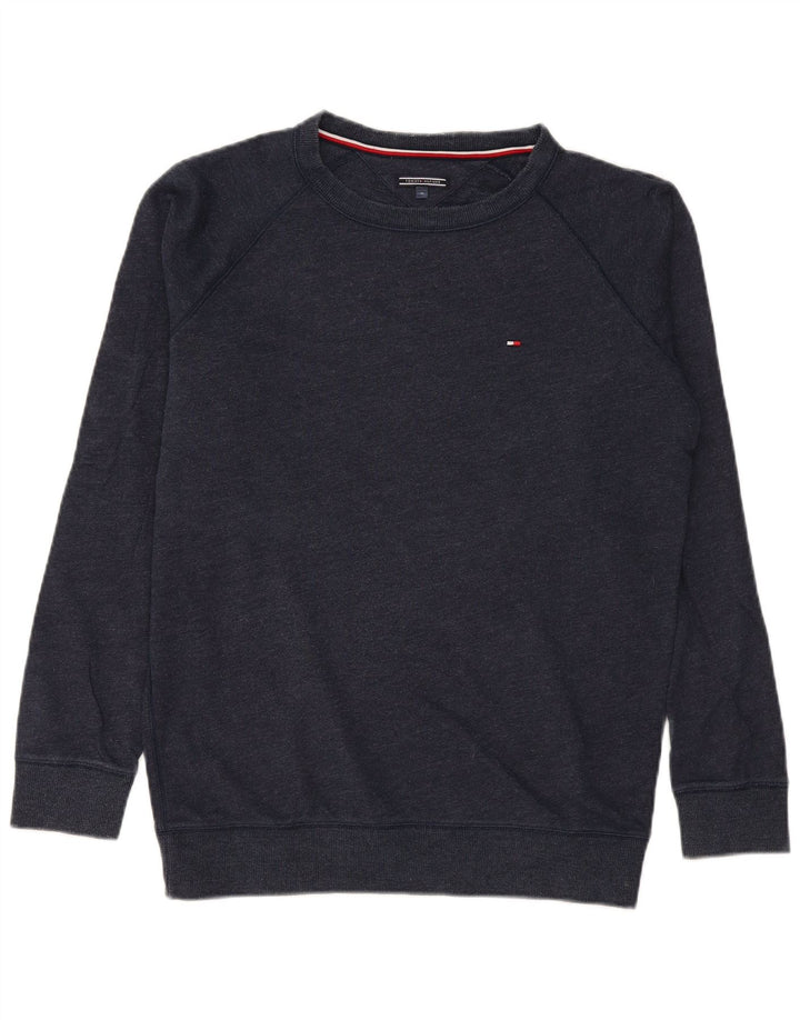 Tommy Hilfiger Sweat-shirt coupe classique pour homme en coton bleu marine moyen