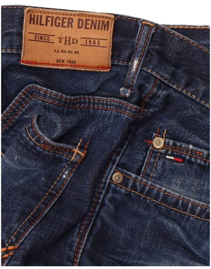 Tommy Hilfiger Jean droit vieilli pour homme W31 L36 Bleu