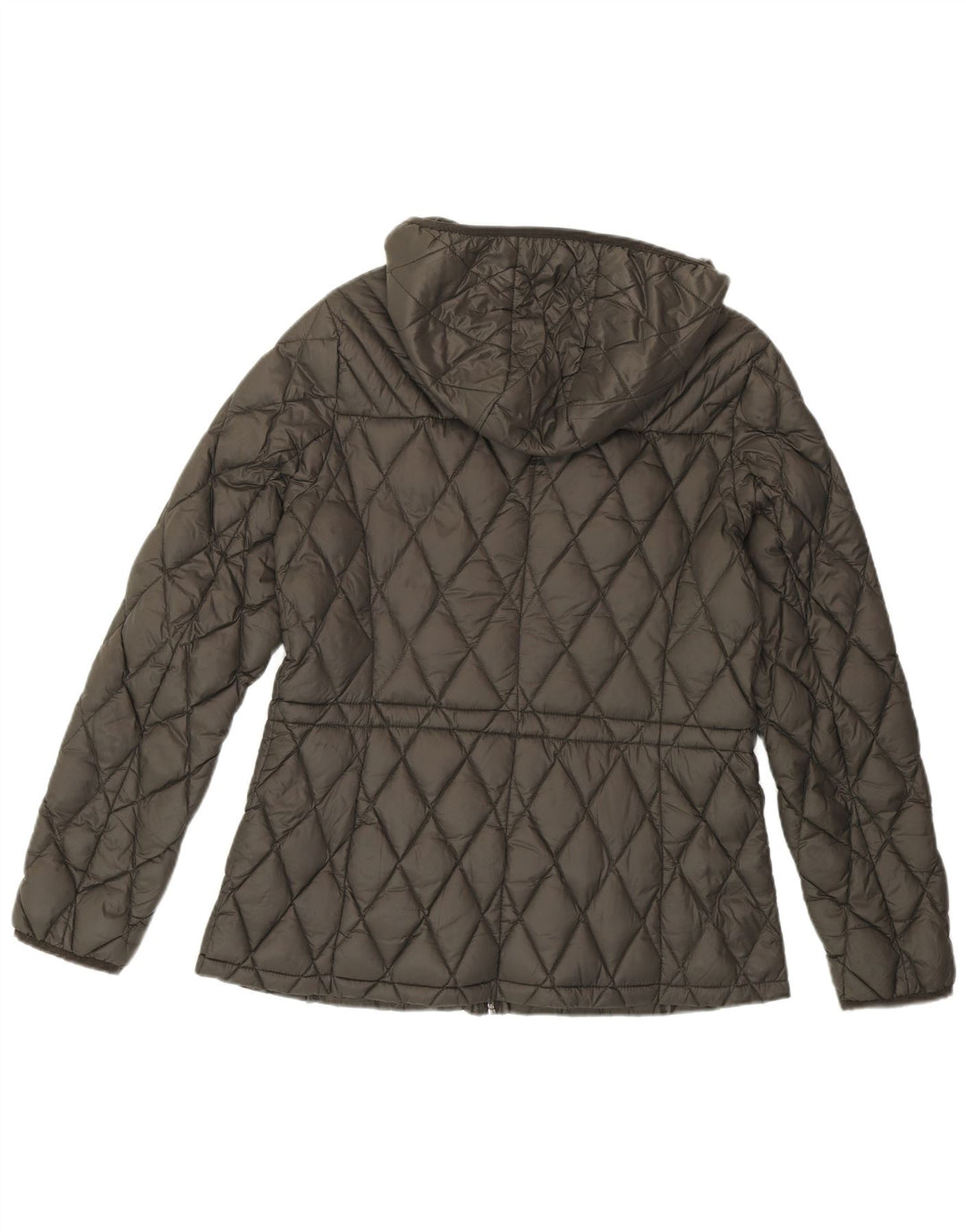 MICHAEL KORS Veste matelassée à capuche pour femme UK 14 Nylon gris moyen