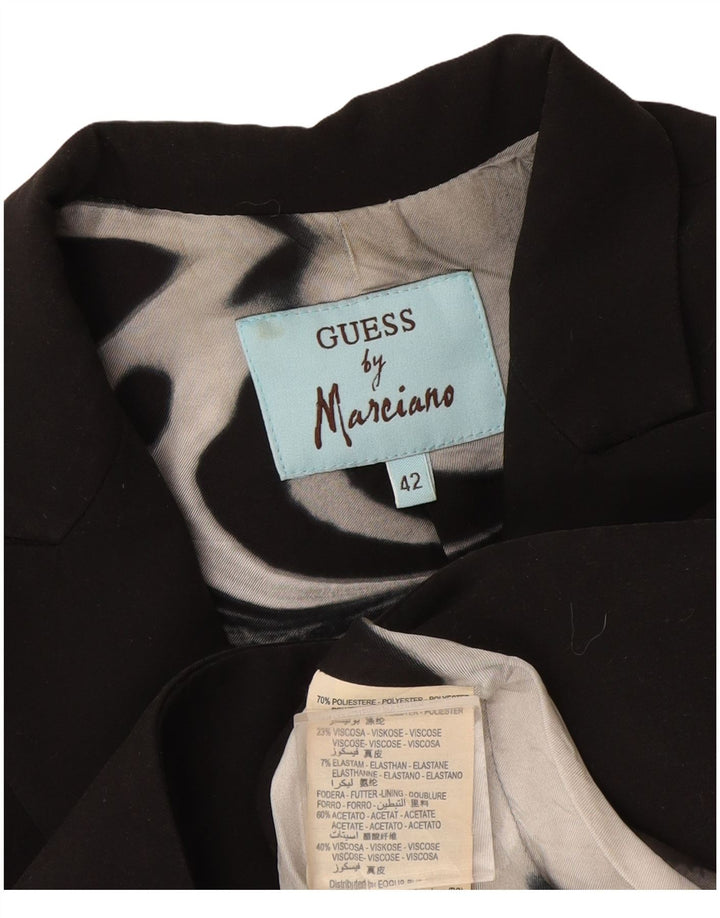 Guess By Marciano Veste Blazer 1 Bouton Femme IT 42 Noir Moyen