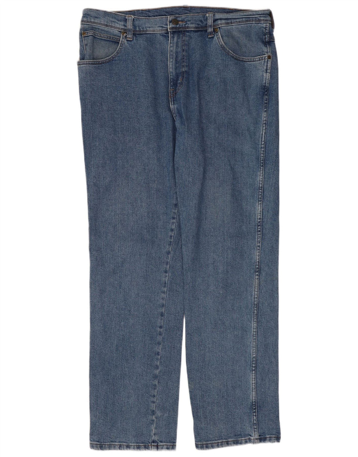 Wrangler Jean droit coupe droite W36 L32 en coton bleu pour homme