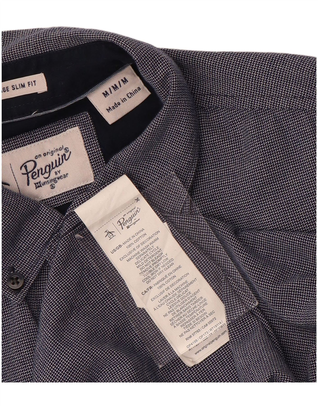 Penguin Chemise Slim Fit Heritage Homme Bleu Moyen Coton