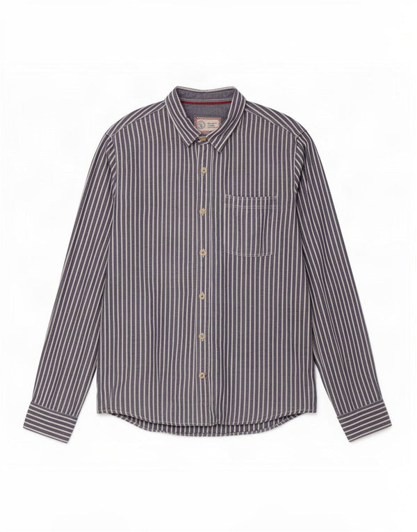 Chemise Homme Fat Face XL Coton Rayé Bleu