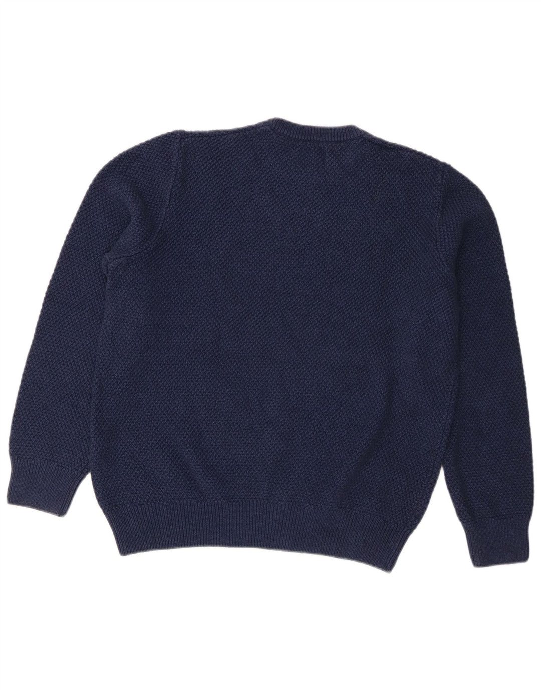 Superdry Pull ras du cou pour homme en coton bleu marine Large