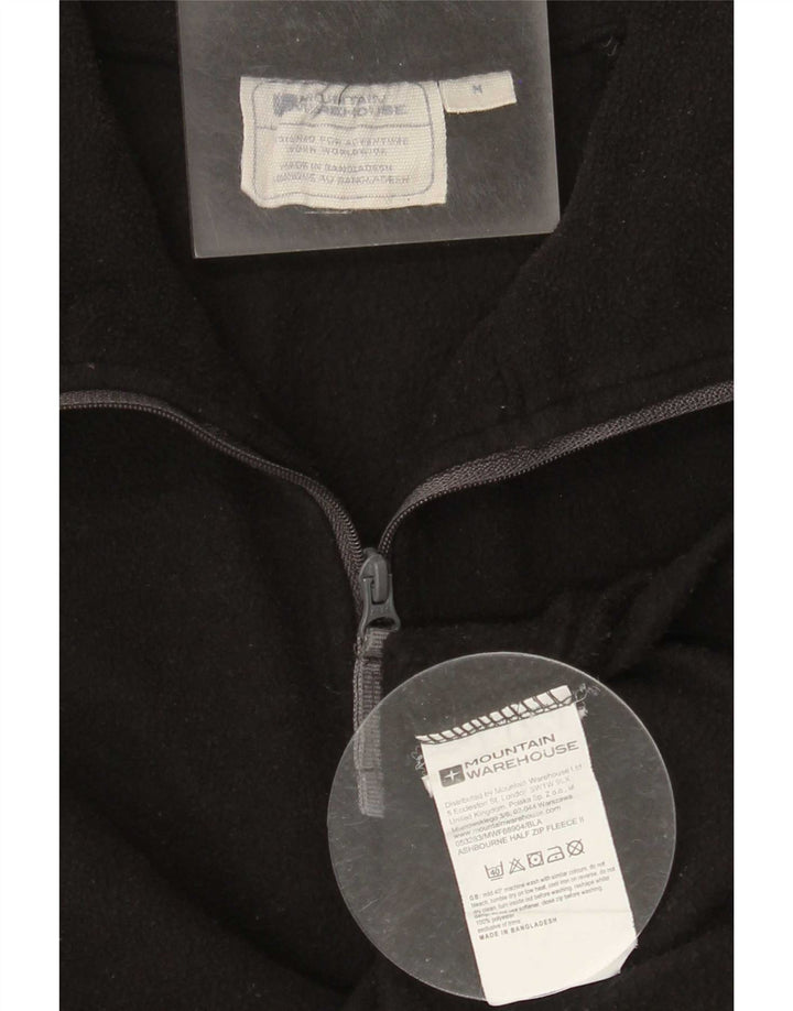 Mountain Warehouse Pull polaire à col zippé pour homme Noir moyen Polyester