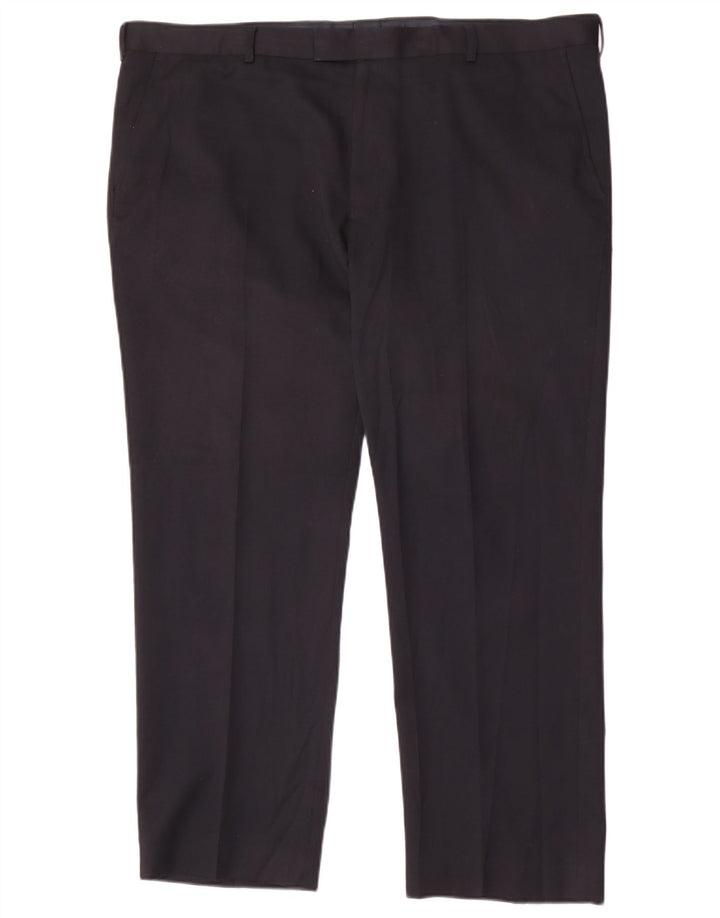 Marks & Spencer Pantalon de Costume Droit Regular Homme W42 L29 Bleu Marine