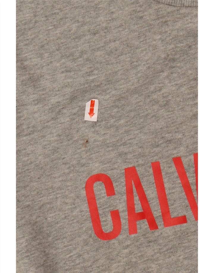 CALVIN KLEIN Sweat-Shirt Graphique Homme Gris Moyen