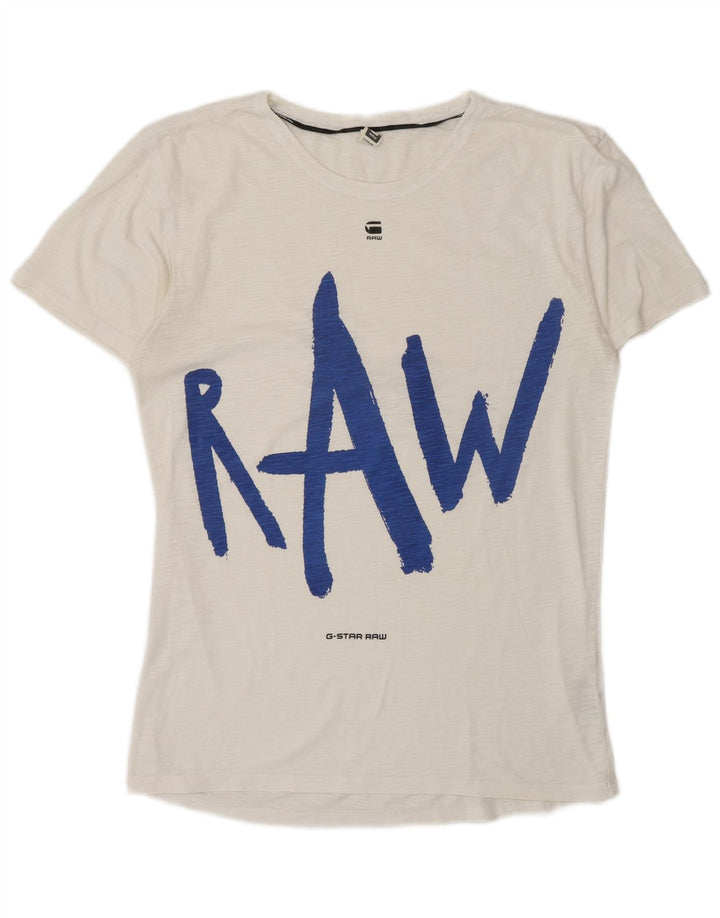 G-Star T-Shirt Graphique Homme Blanc Moucheté Coton