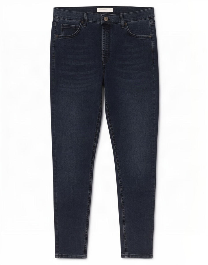 Topshop Jean skinny femme W34 L32 bleu marine polyester