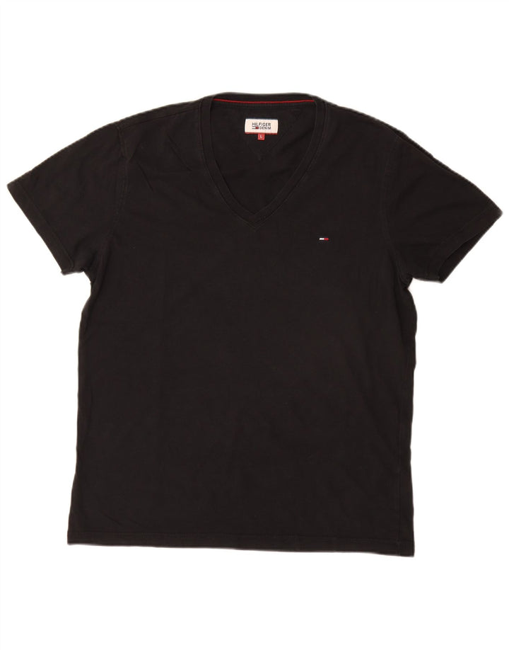 TOMMY HILFIGER T-Shirt Homme Haut Large Noir