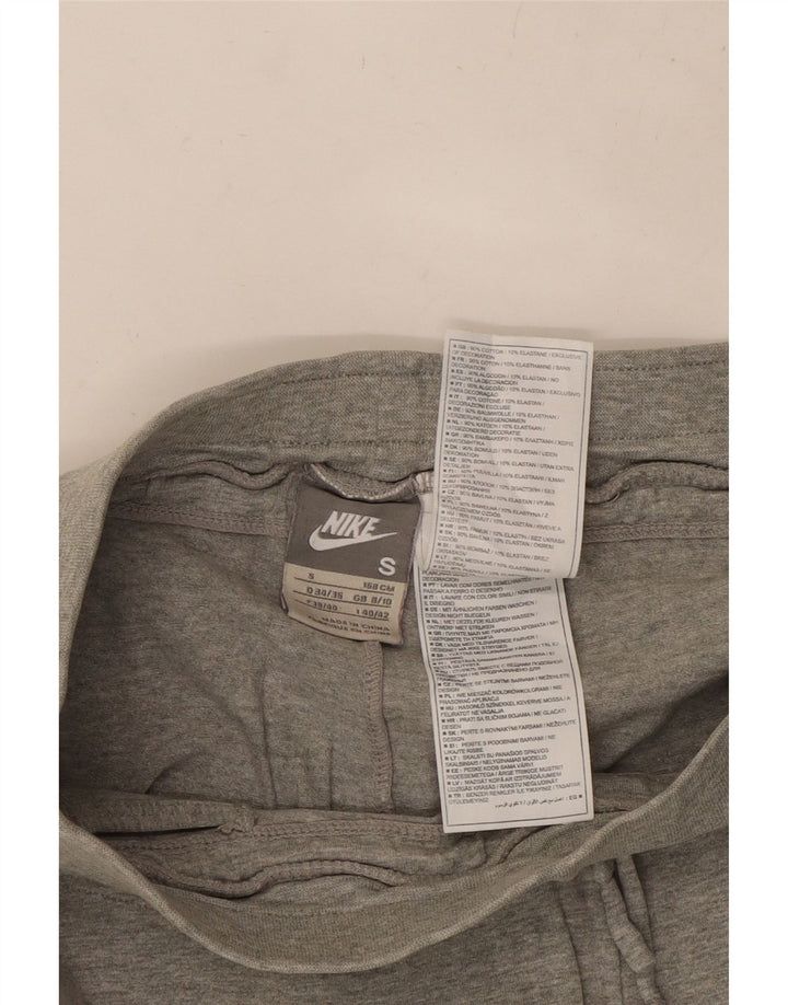 NIKE Short de sport pour femme UK 8/10 Petit gris coton