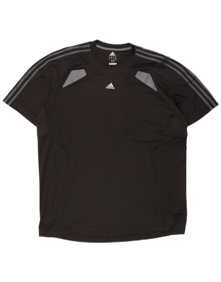 Adidas Hommes Climacool T-Shirt Top XL Noir Colorblock Polyester