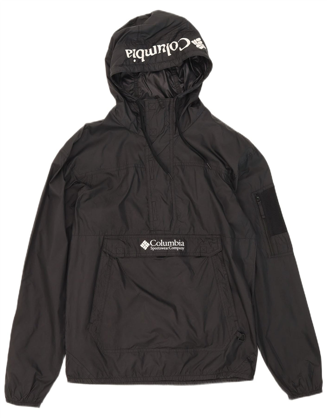 Columbia Veste de pluie à capuche pour homme UK 36 Small Noir Polyester
