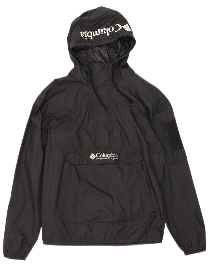 Columbia Veste de pluie à capuche pour homme UK 36 Small Noir Polyester