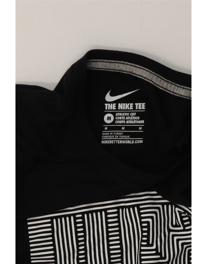 NIKE T-shirt graphique coupe athlétique pour hommes, noir moyen