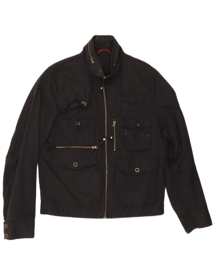 Joop Veste utilitaire à capuche pour homme UK 38 Medium Noir Polyester