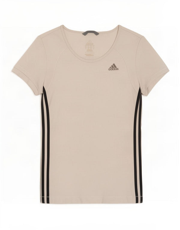 Adidas Climalite T-Shirt Top UK 12 Medium Blanc Polyester