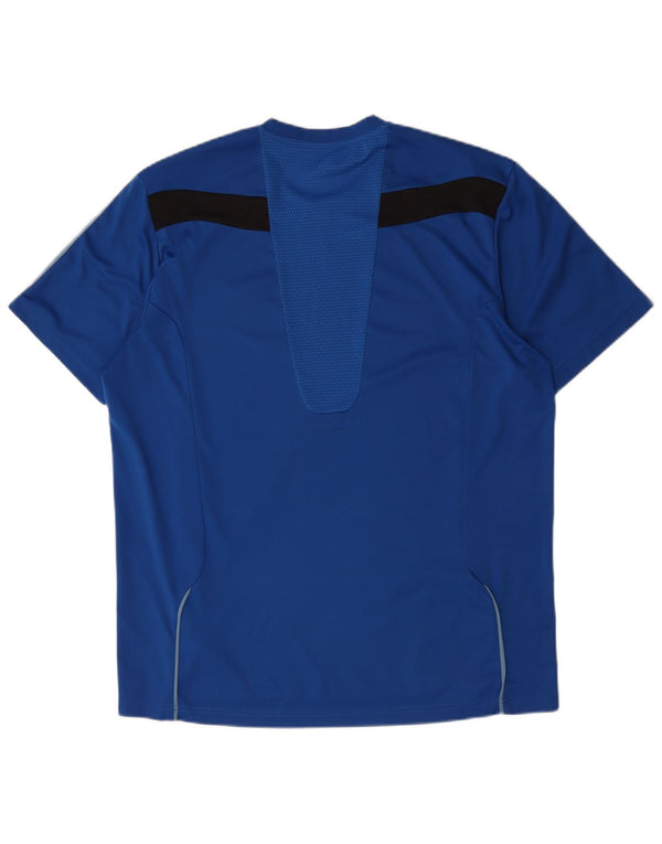 Adidas T-Shirt Homme Top XL Bleu Colorblock Polyester