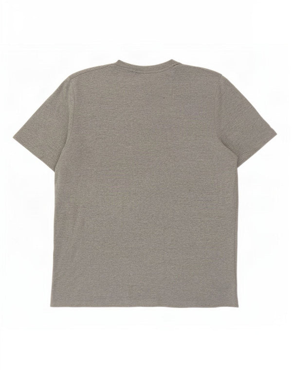 Ellesse T-Shirt Graphique Haut Large Gris Moucheté Coton Homme