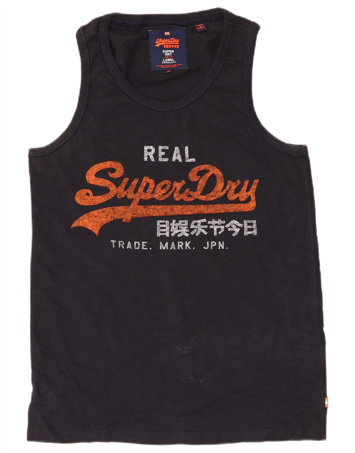 Superdry Débardeur Graphic Homme Bleu Marine Moyen Coton