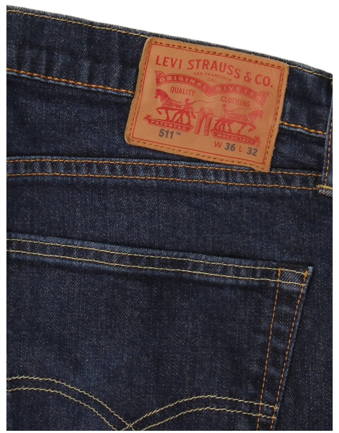 Levi's Jean Slim 511 Homme W36 L32 Bleu Marine Coton