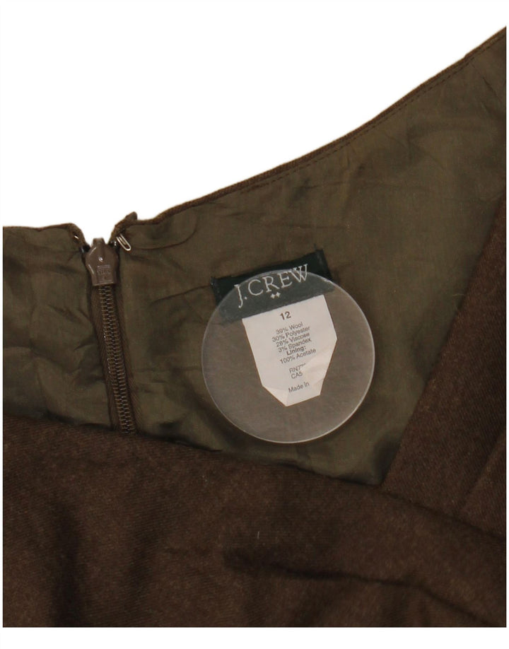 J. CREW Robe fourreau pour femme US 12 Grande laine marron