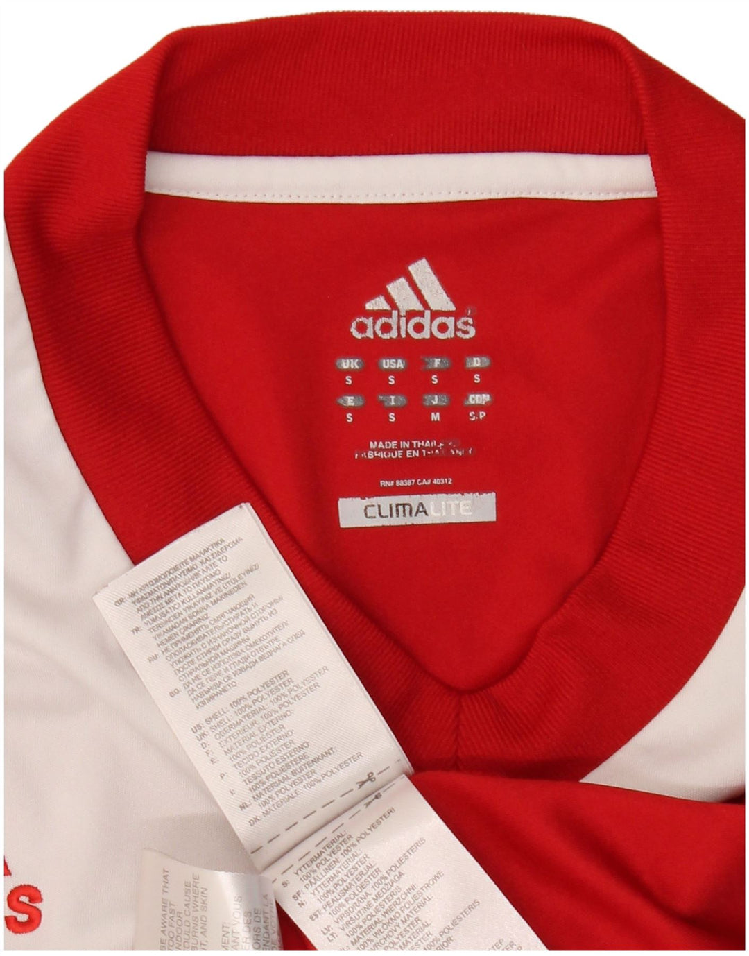 Adidas Climalite Top à manches longues pour femme UK 10 Small Rouge Colourblock
